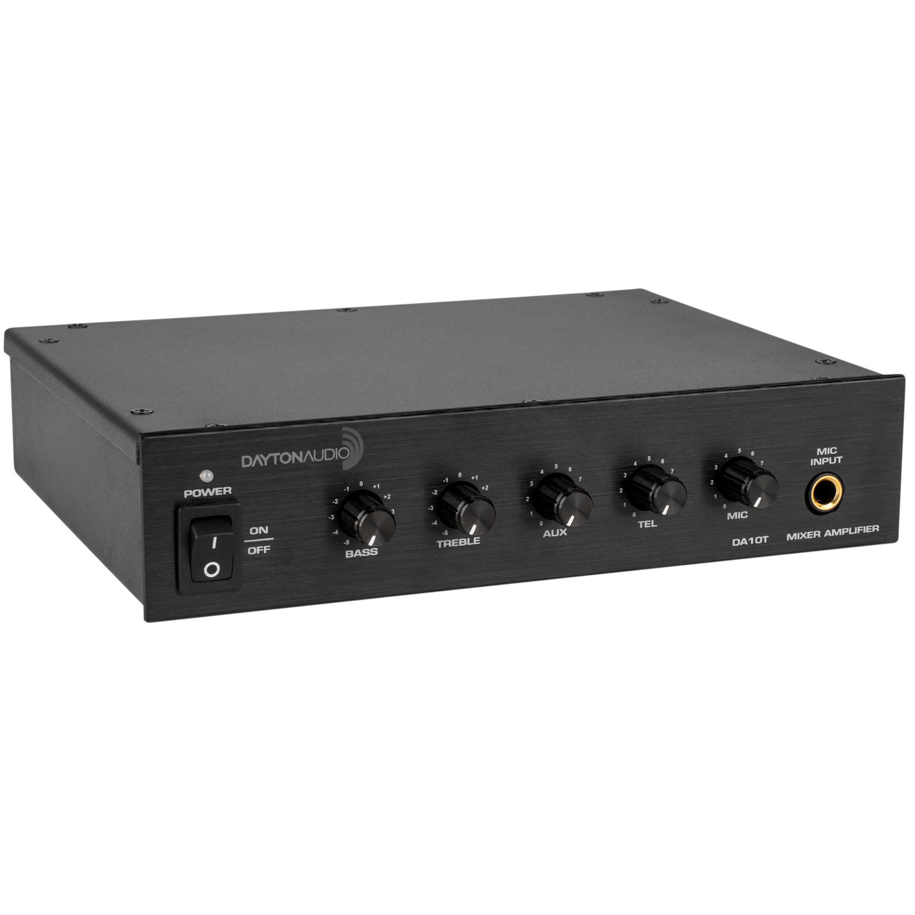 Dayton Audio Da10t 10W Tabletop MixerAmplifier 70V / 100V or 4 Ohm 1