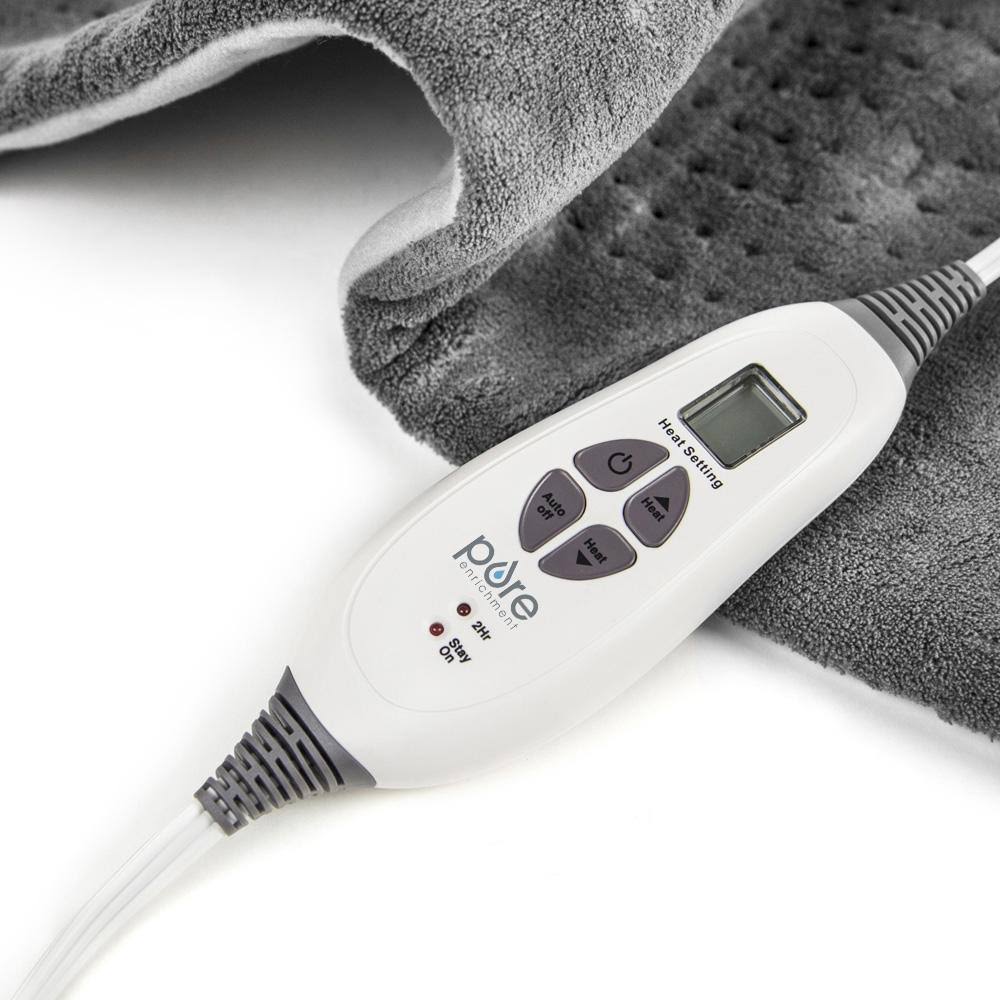 PureRelief XXL UltraWide Microplush HEATING Pad Sea Glass WXF02