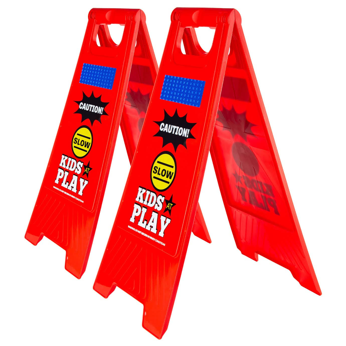 2 Pack CAUTION Kids at Play Safety Signs - Slow Down Children Playing ...