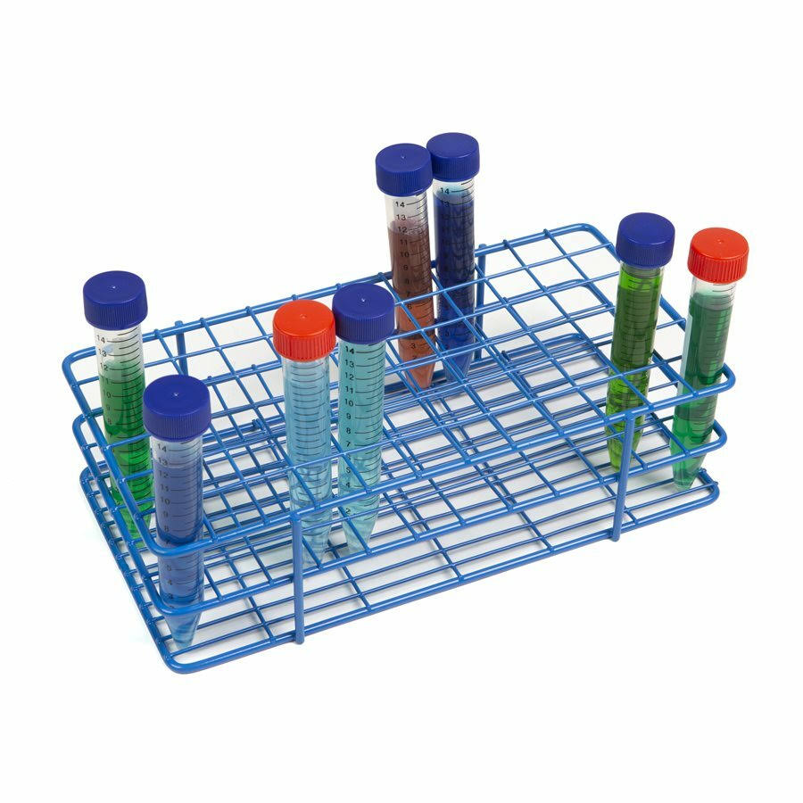 Heathrow Scientific Coated Wire Tube Rack For Test Tubes And 15ml Conical Tubes 72 Places 1 Ea