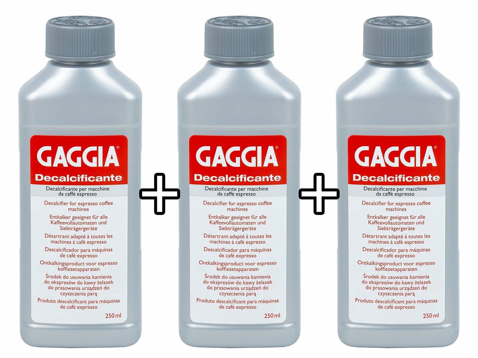 Gaggia Decalcifier Descaler Solution 250ml 3 Pack WXF02