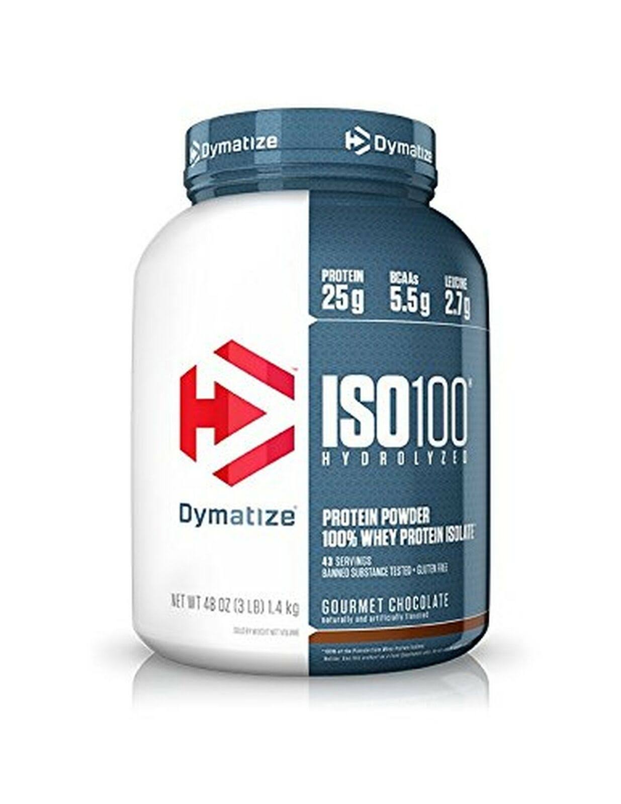 Dymatize ISO 100 Whey Protein Powder Isolate, Gourmet Chocolate, 3 lbs ...