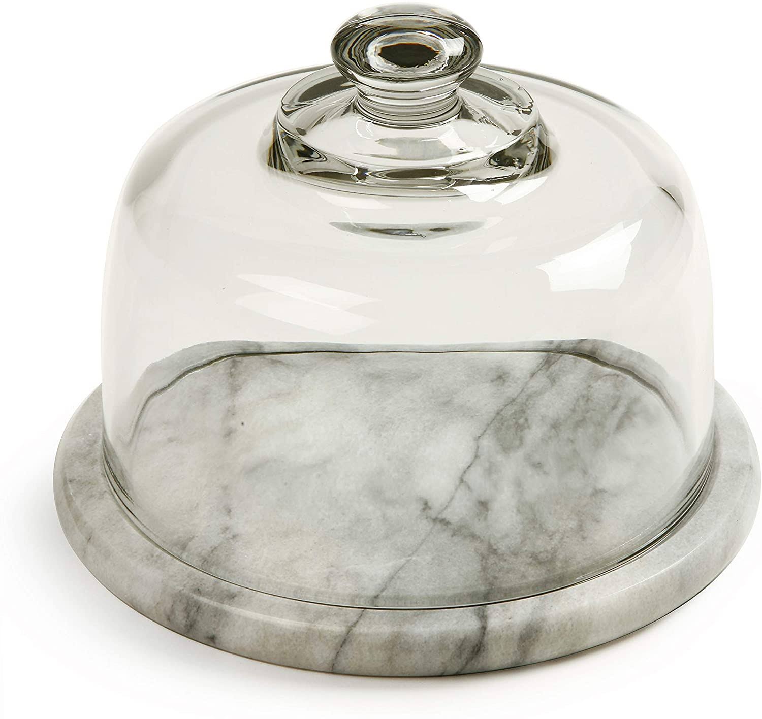 Norpro Glass Cheese Dome with Marble Base WXF02