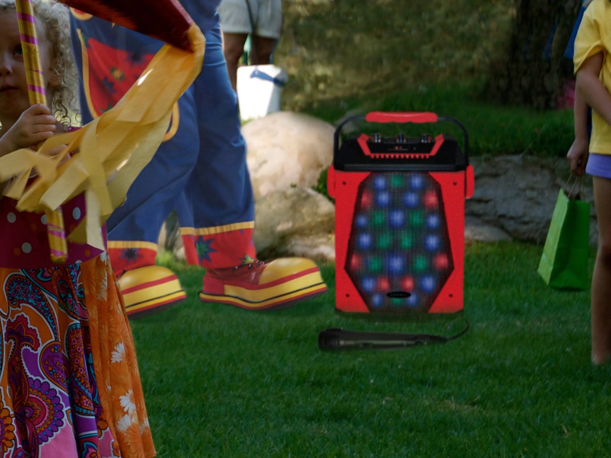 Technical Pro Rechargeable Bluetooth LED Panel Speaker with Wired Mic