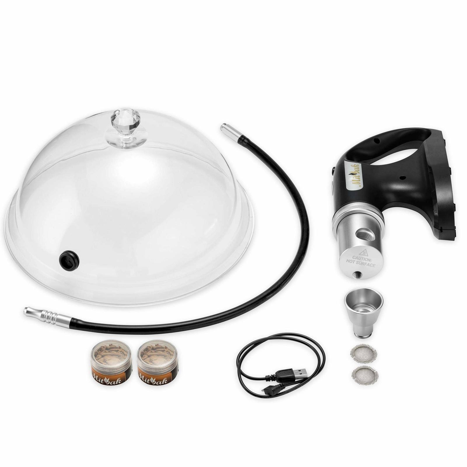 Mitbak Portable Handheld Cold Smoking Gun with Dome Lid and Woodchips Electric Food and Drink