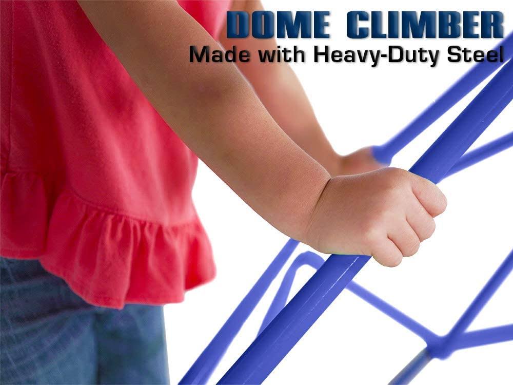 Sportspower Deluxe Metal Dome Climber with Slide in Blue/Green WXF02