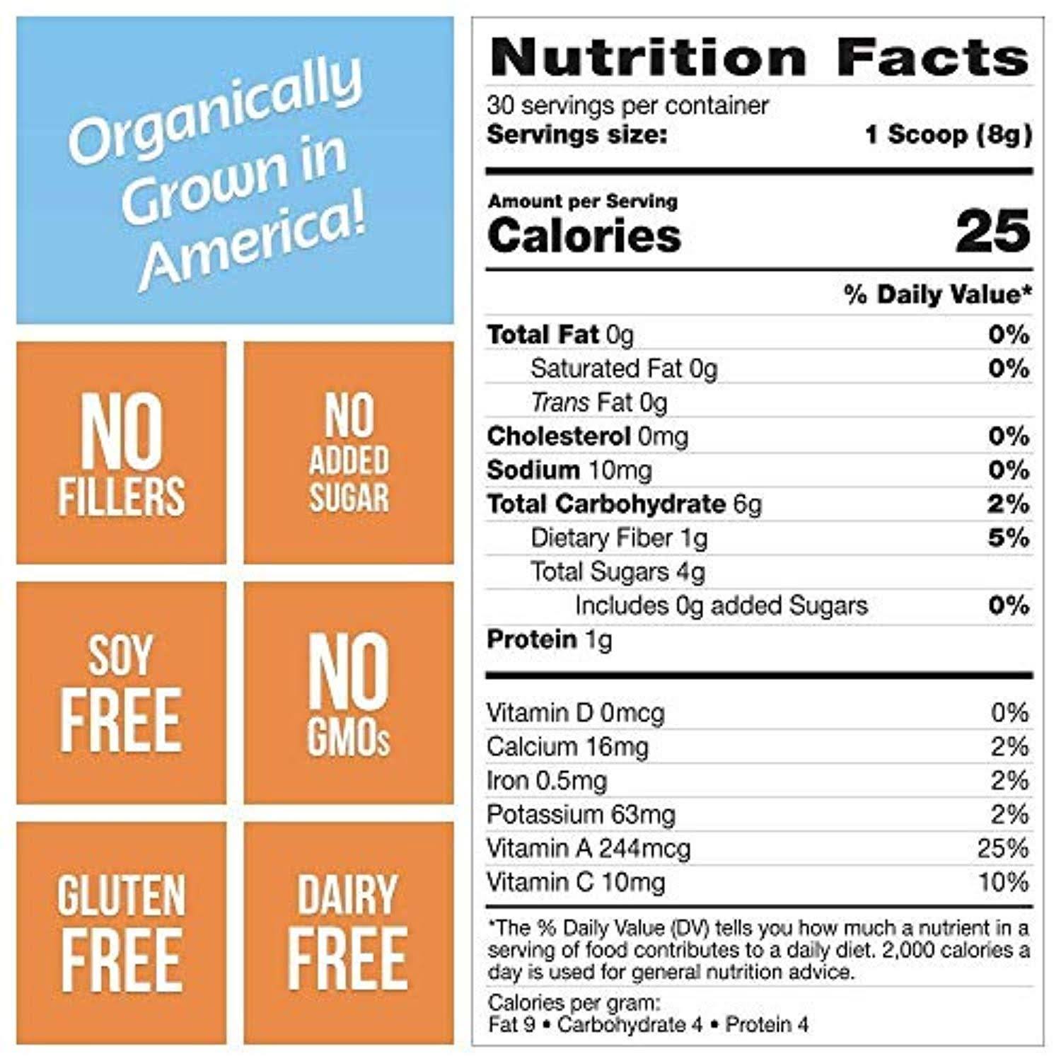 Grown American Superfood 31 Organic Whole Fruits and Vegetables