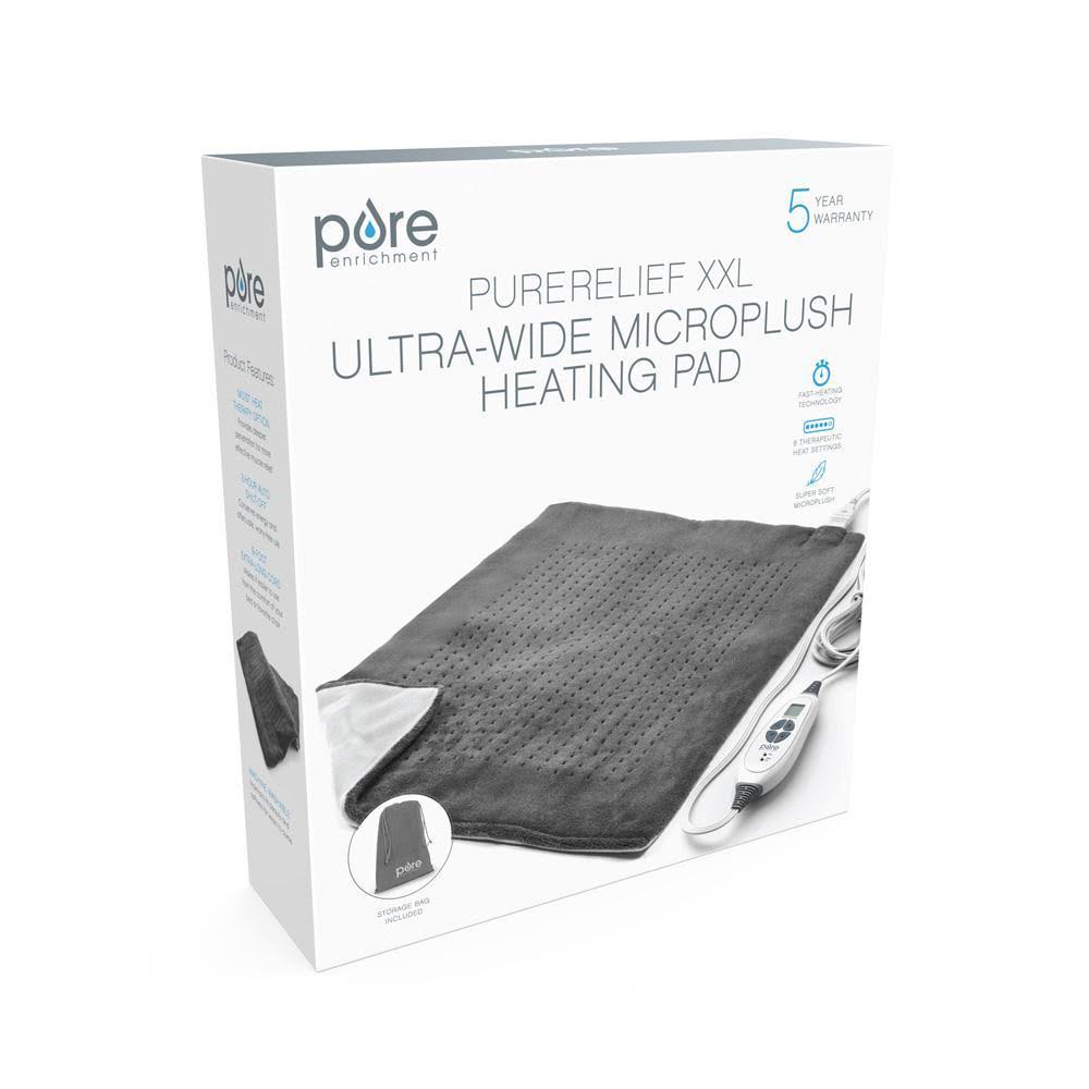 PureRelief XXL Ultra-Wide Microplush HEATING Pad Sea Glass - WXF-02