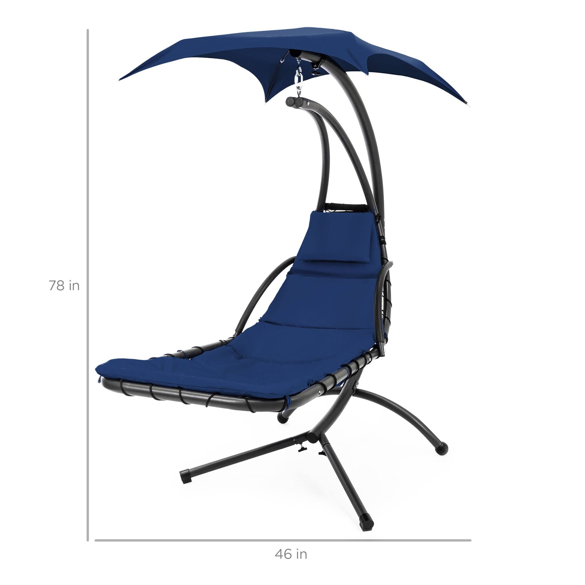Best Choice Products Hanging Curved Chaise Lounge Chair Swing for