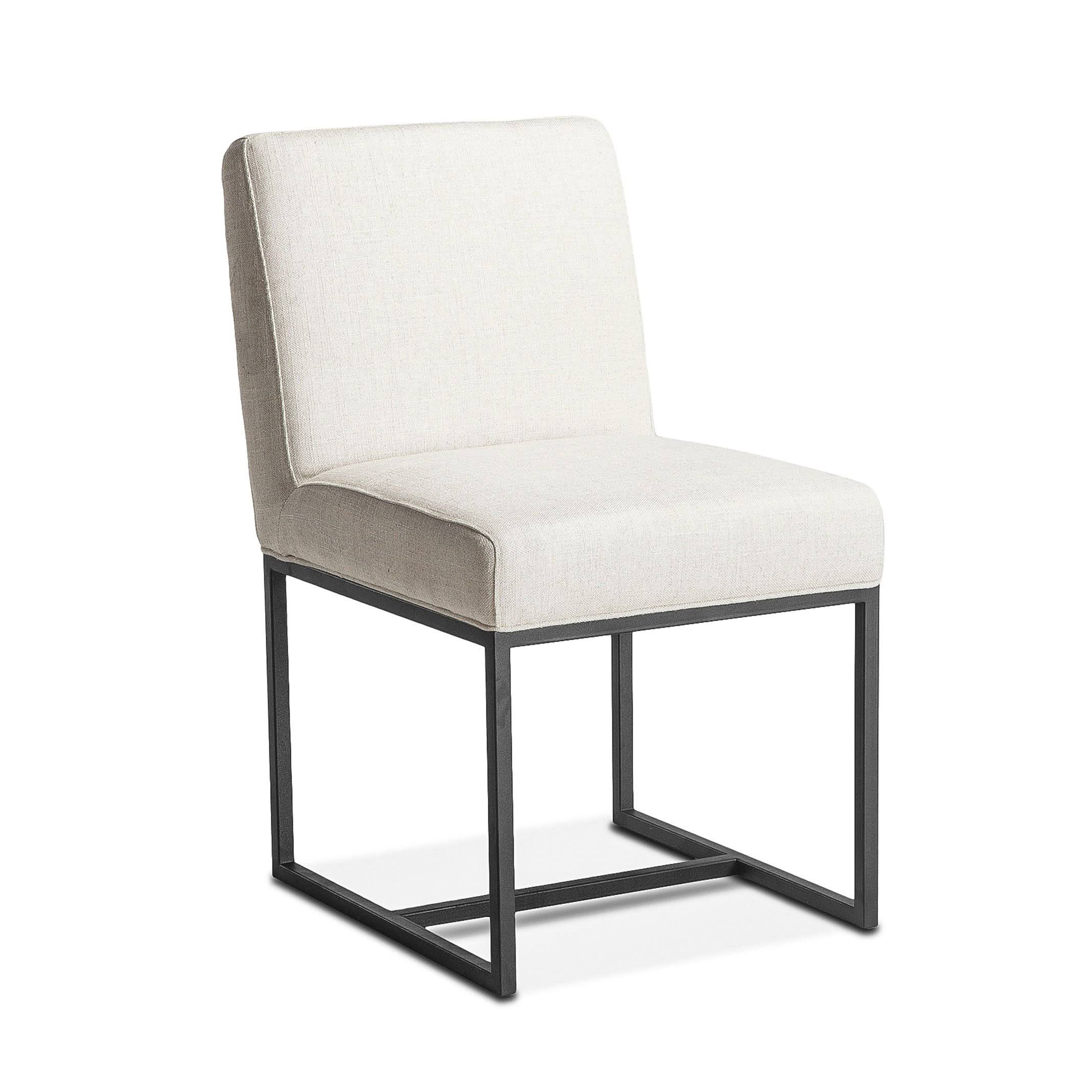 World Interiors Rebel Off White Linen Dining Chair Set of 2 WXF02