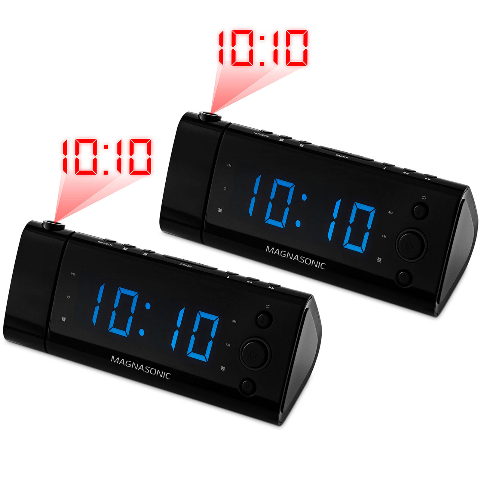 Electrohome USB Charging LED Alarm Clock Radio with Time Projection