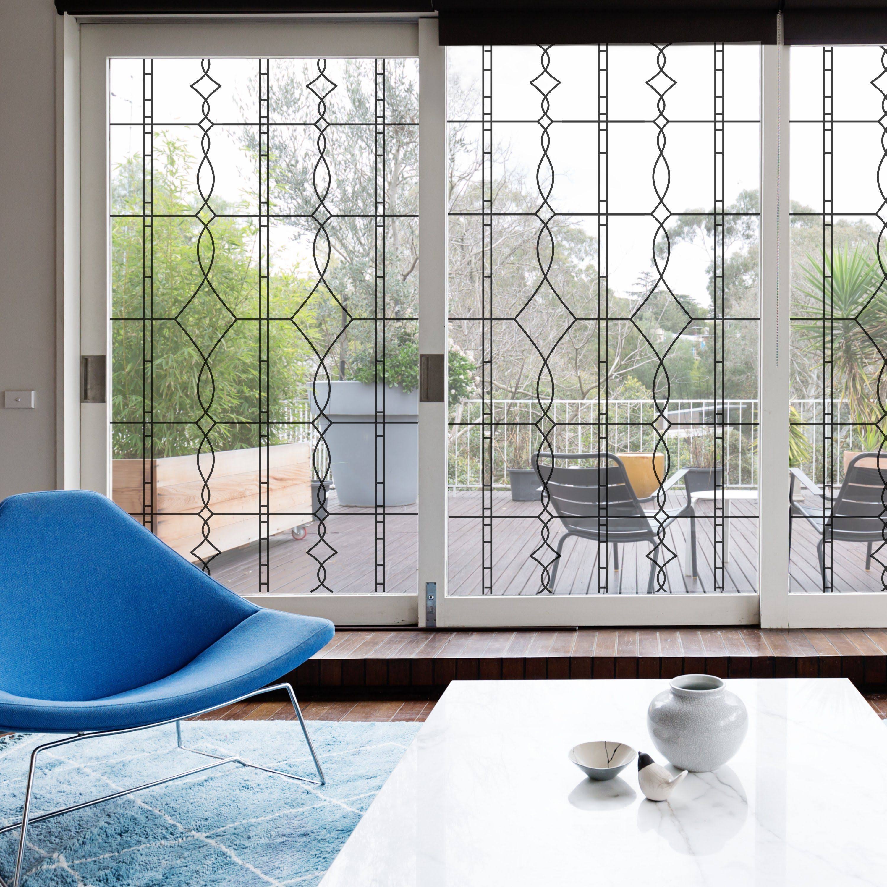 Decorative Window Film Allure Leaded Glass Vinyl Window Covering