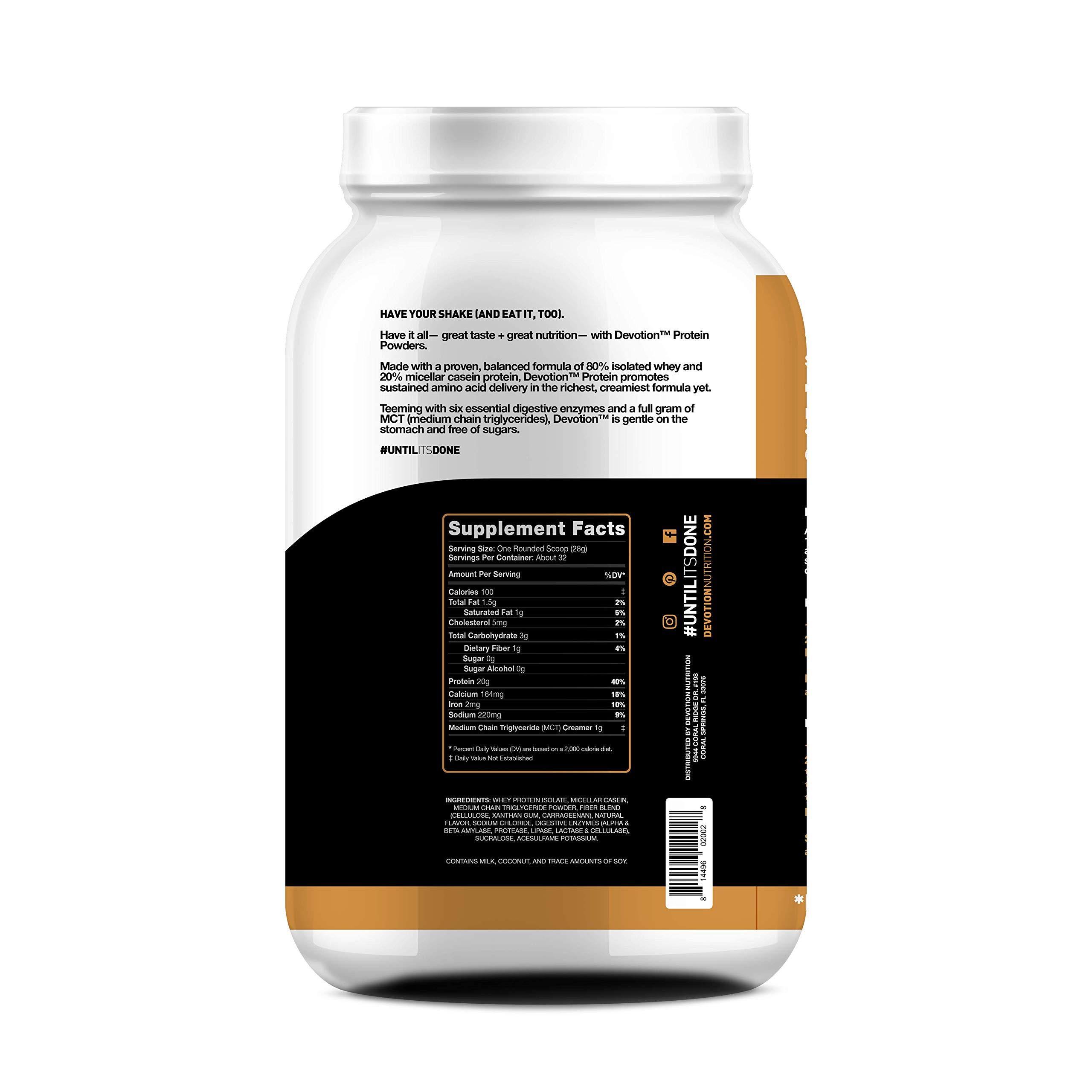 Devotion Nutrition Protein Powder, Angel Food 2 Pound Tub, Cake WXF02