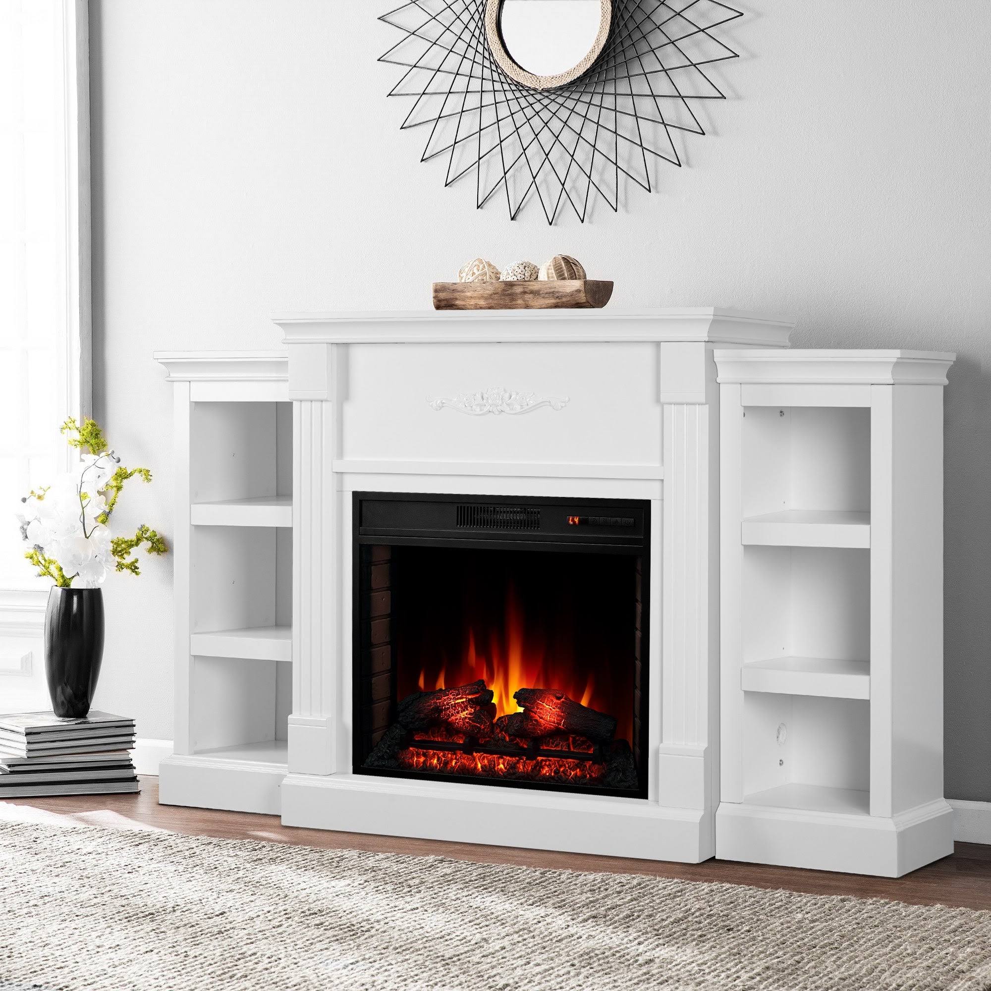 BELLEZE 28x22 1400W Electric Fireplace Insert Stove Heater Recessed ...