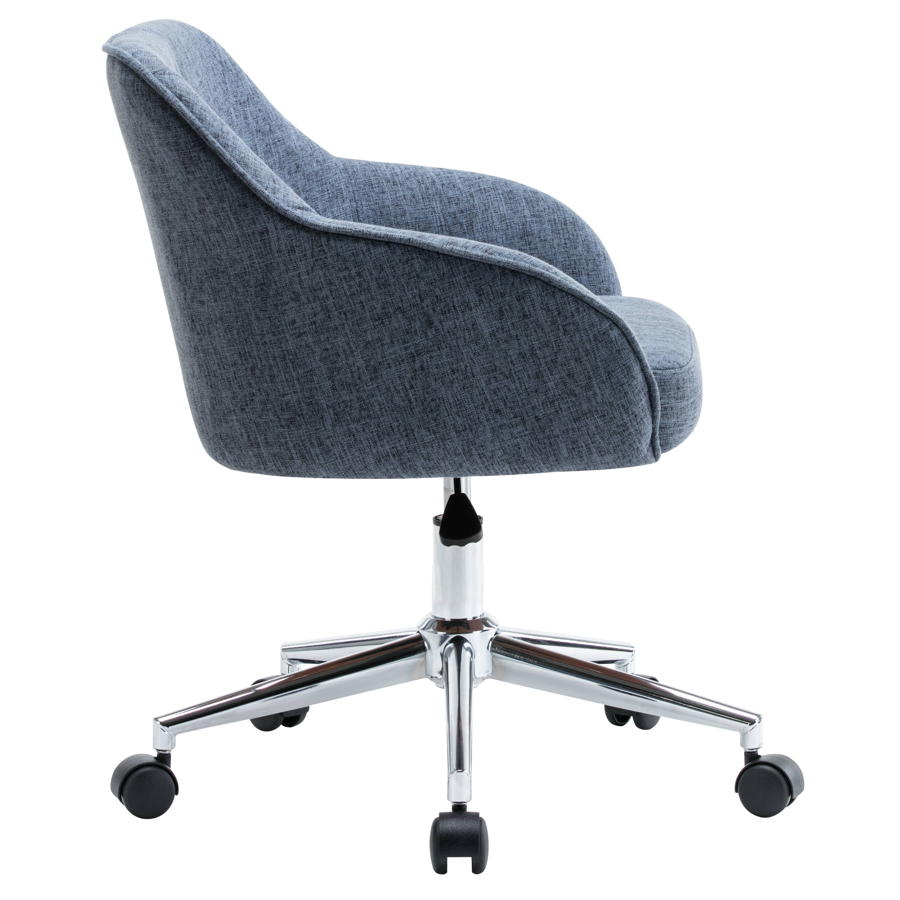 Porthos Home TFC046A GRY Adjustable Height Upholstered Contemporary Swivel Desk Chair with