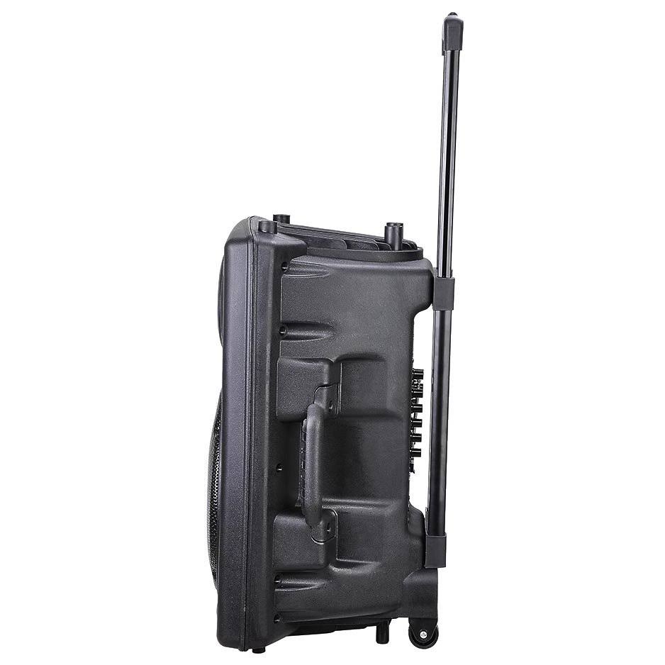 Portable Active PA Speaker Mic Guitar Amp Bluetooth USB SD LCD