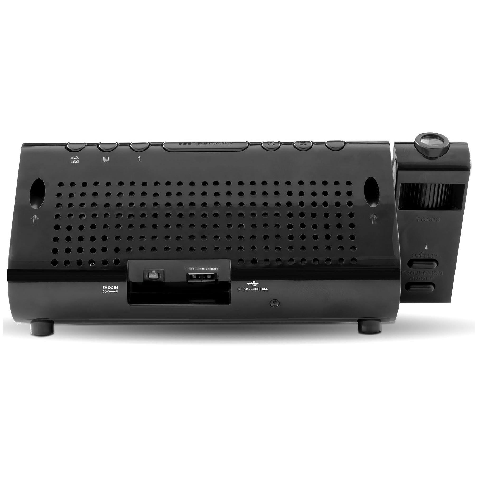 Electrohome USB Charging LED Alarm Clock Radio with Time Projection