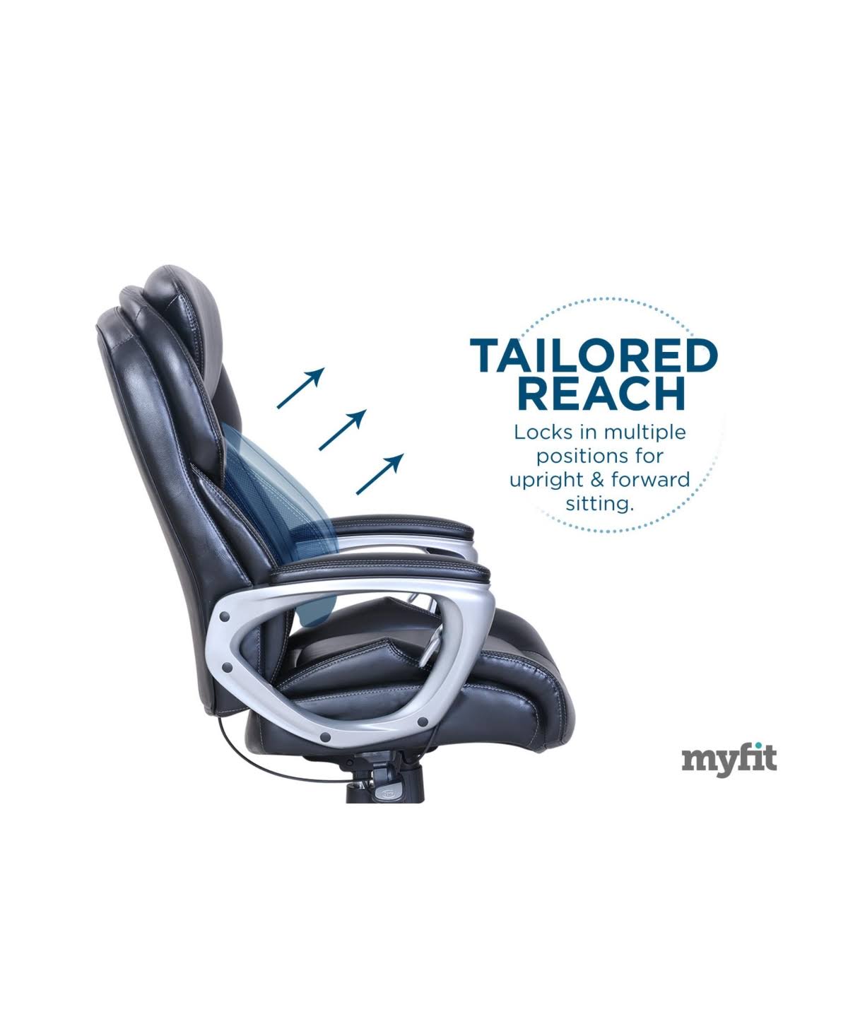 Serta My Fit Executive Office Chair with Tailored Reach Black WXF02