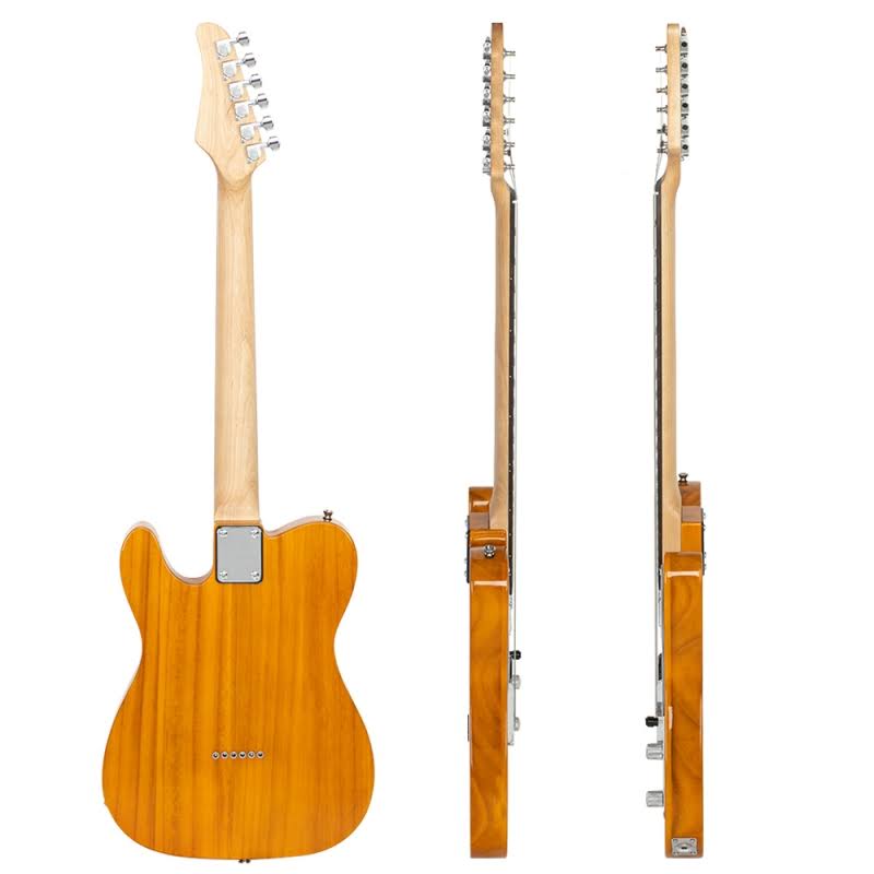 Glarry GTL SemiHollow Electric Guitar F Hole HS Pickups Transparent