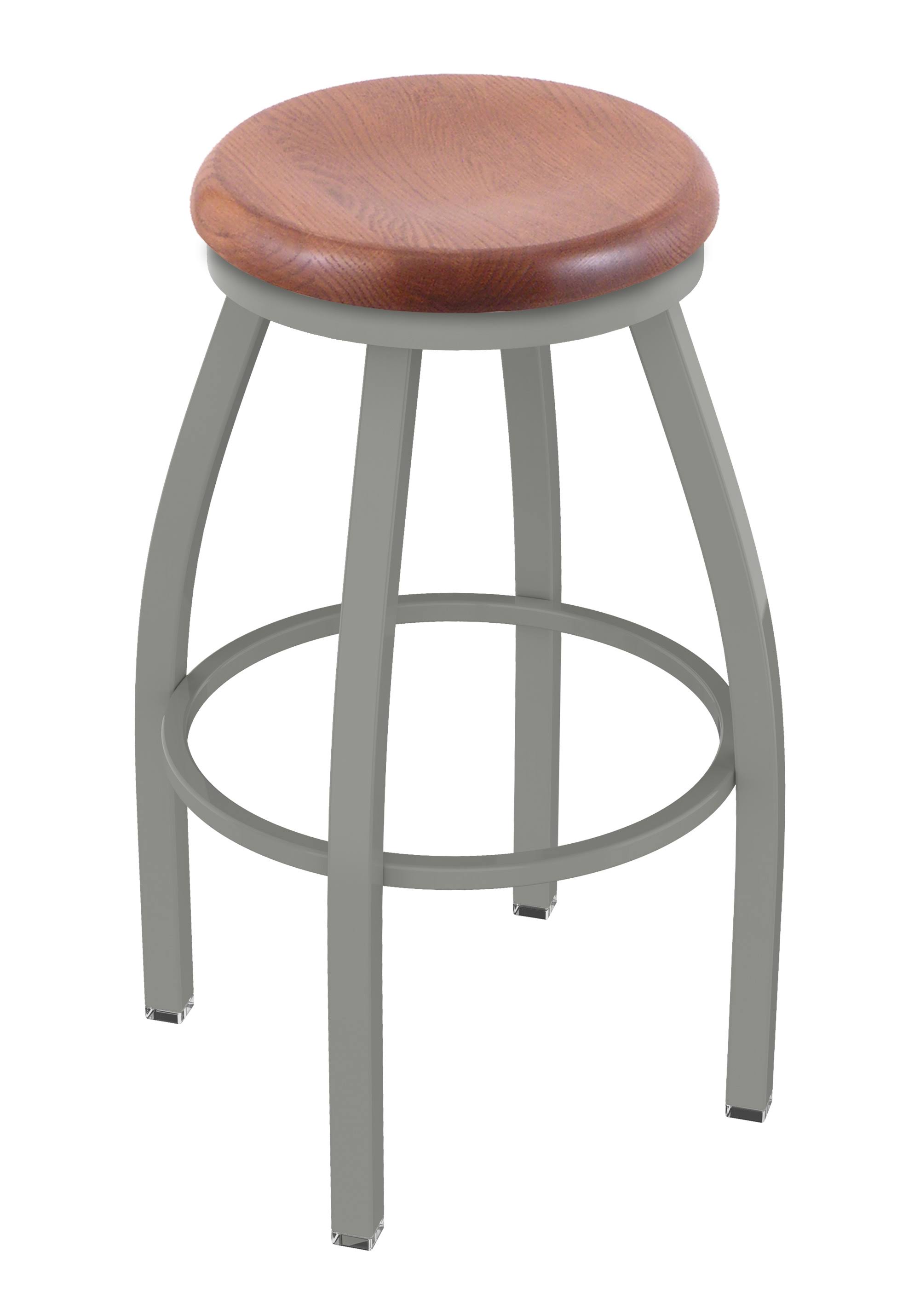 Holland Bar Stool 802 Misha 30x22 Swivel Bar Stool with Anodized Nickel
