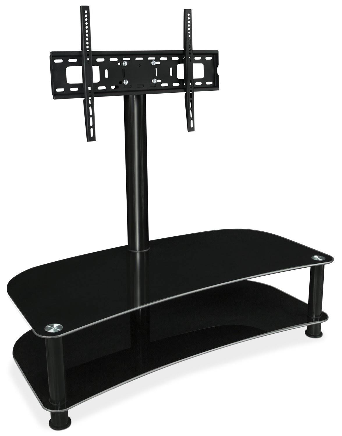 MountIt! Floor TV Stand with Mount and Glass Shelves TV Mount