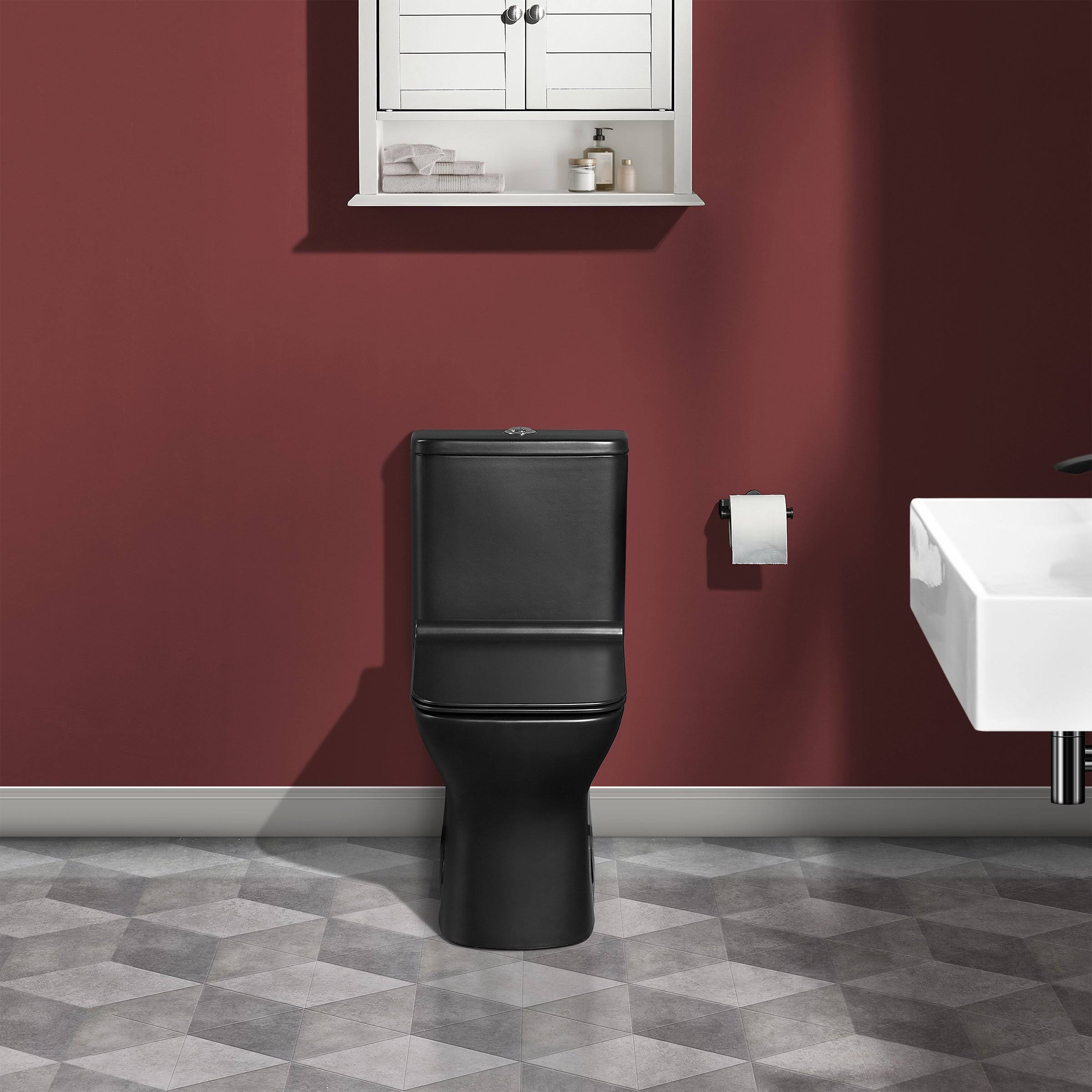 Swiss Madison Carre 1Piece 0.8/1.28 GPF Dual Flush Square Toilet in