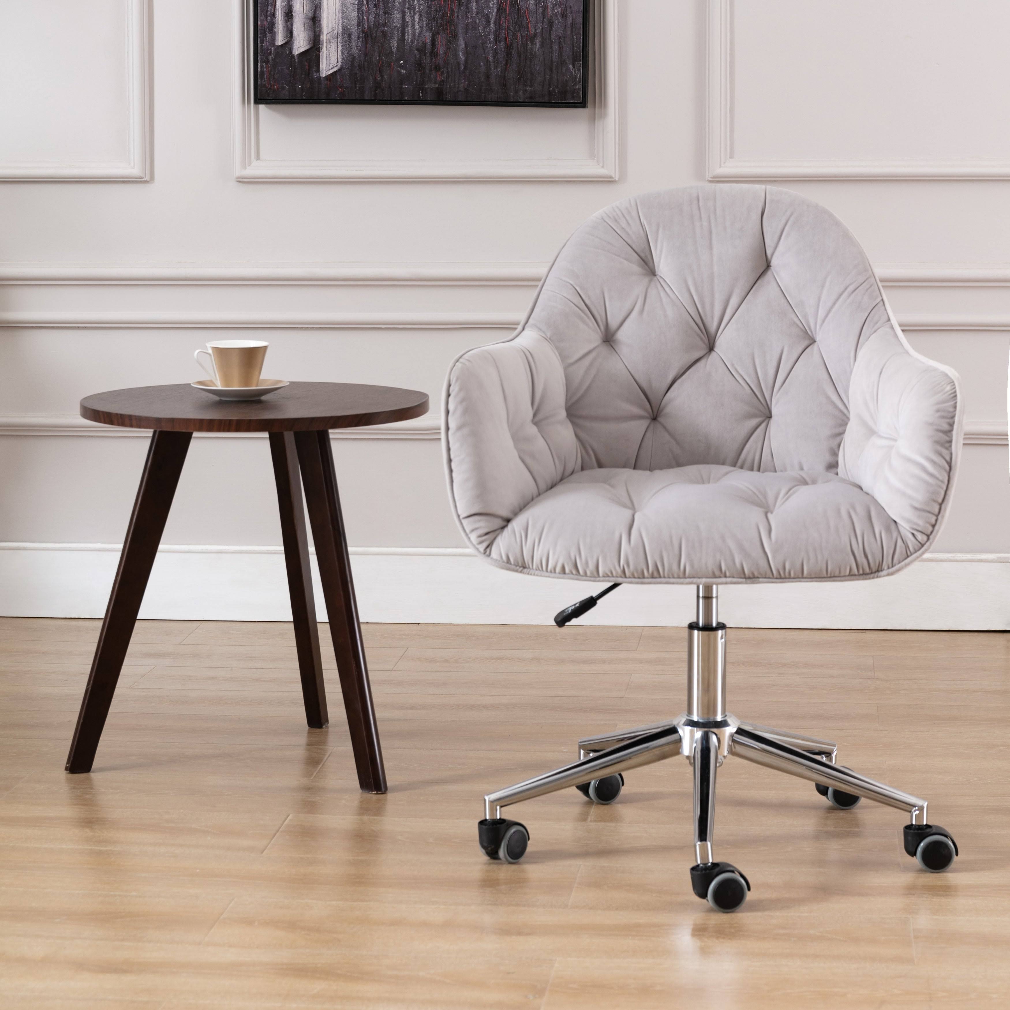 Hernals 3236 inch Velvet Contemporary Tufted Adjustable Home Office