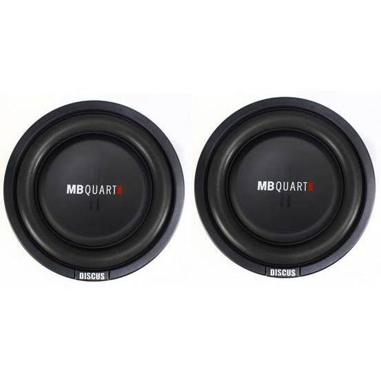2 MB Quart DS1204 400 Watt 8 inch Shallow Slim Subs DVC Car Subwoofers