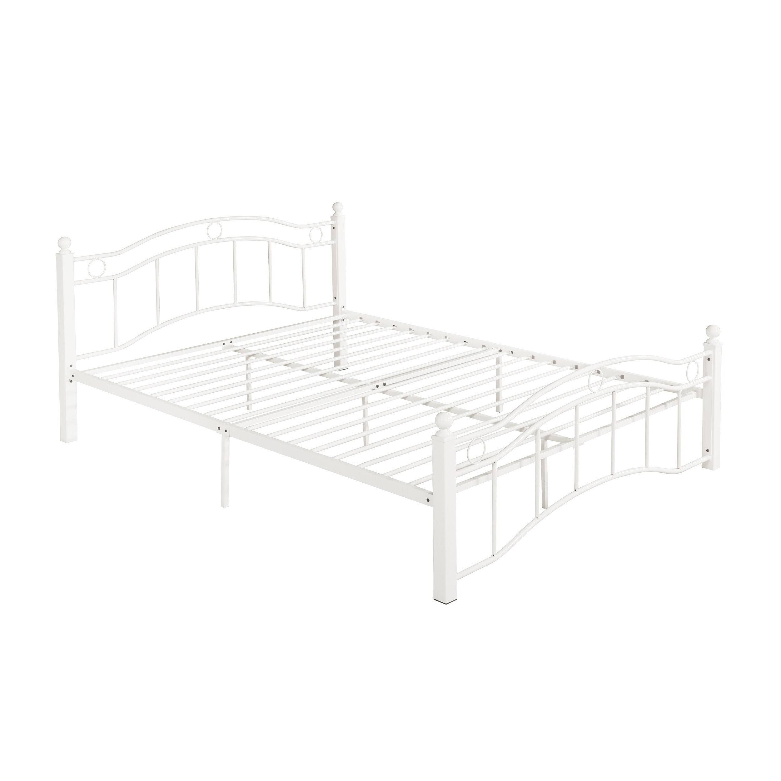 King Bouvardia Contemporary Iron Bed White - Christopher Knight Home 