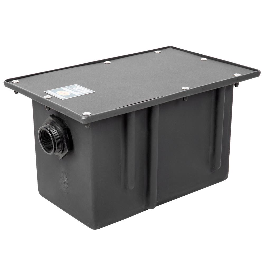 20 lb Capacity 10 GPM Plastic Grease Trap with 2