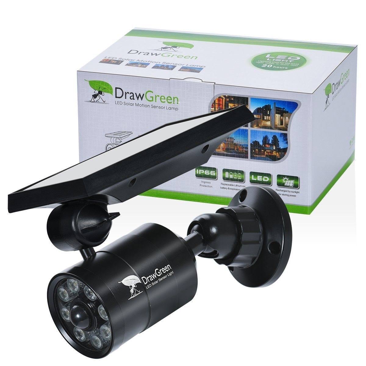 DrawGreen Solar Lights Outdoor Motion Sensor 1400Lumens Bright LED