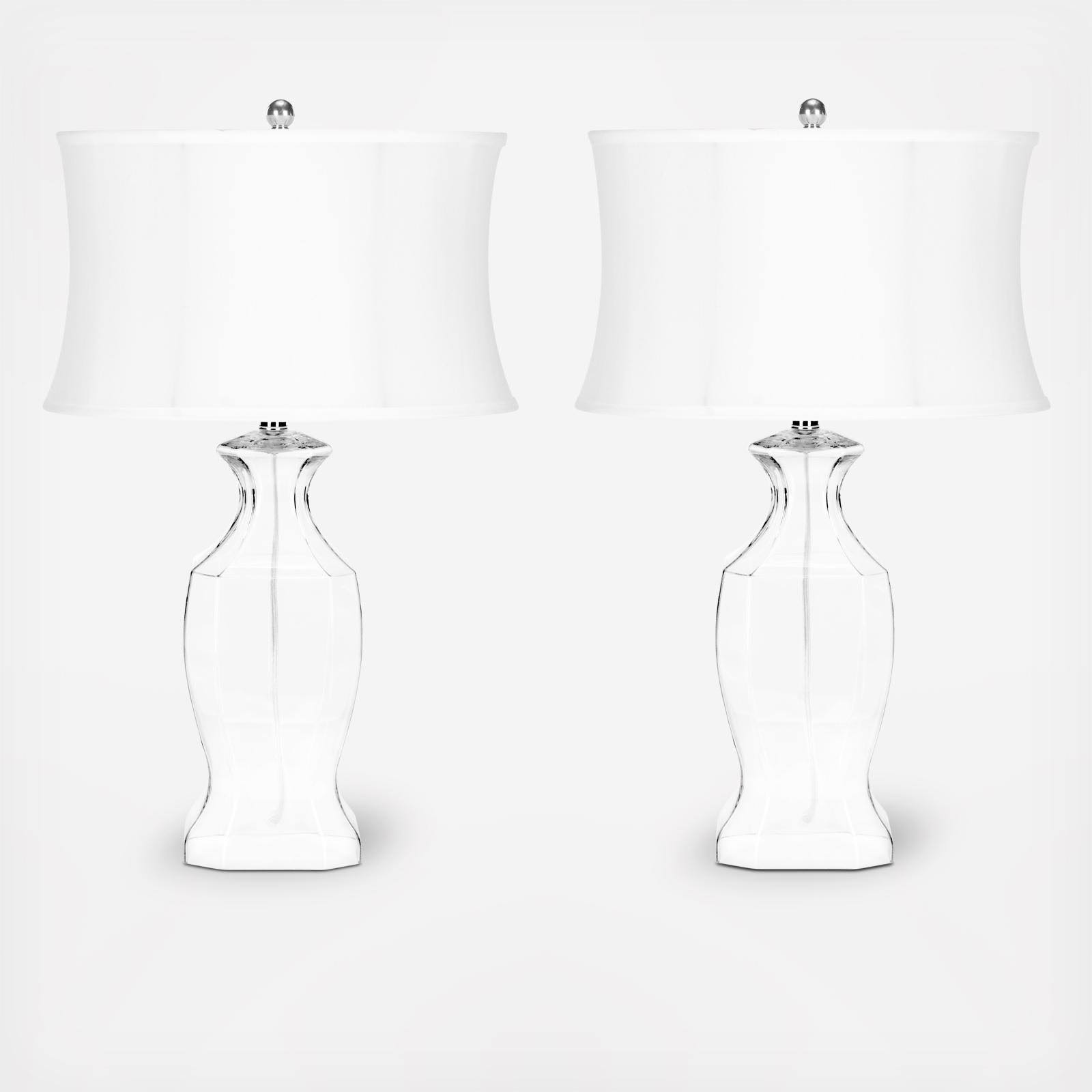 Safavieh Wendy Glass Table Lamp Set of 2 WXF02