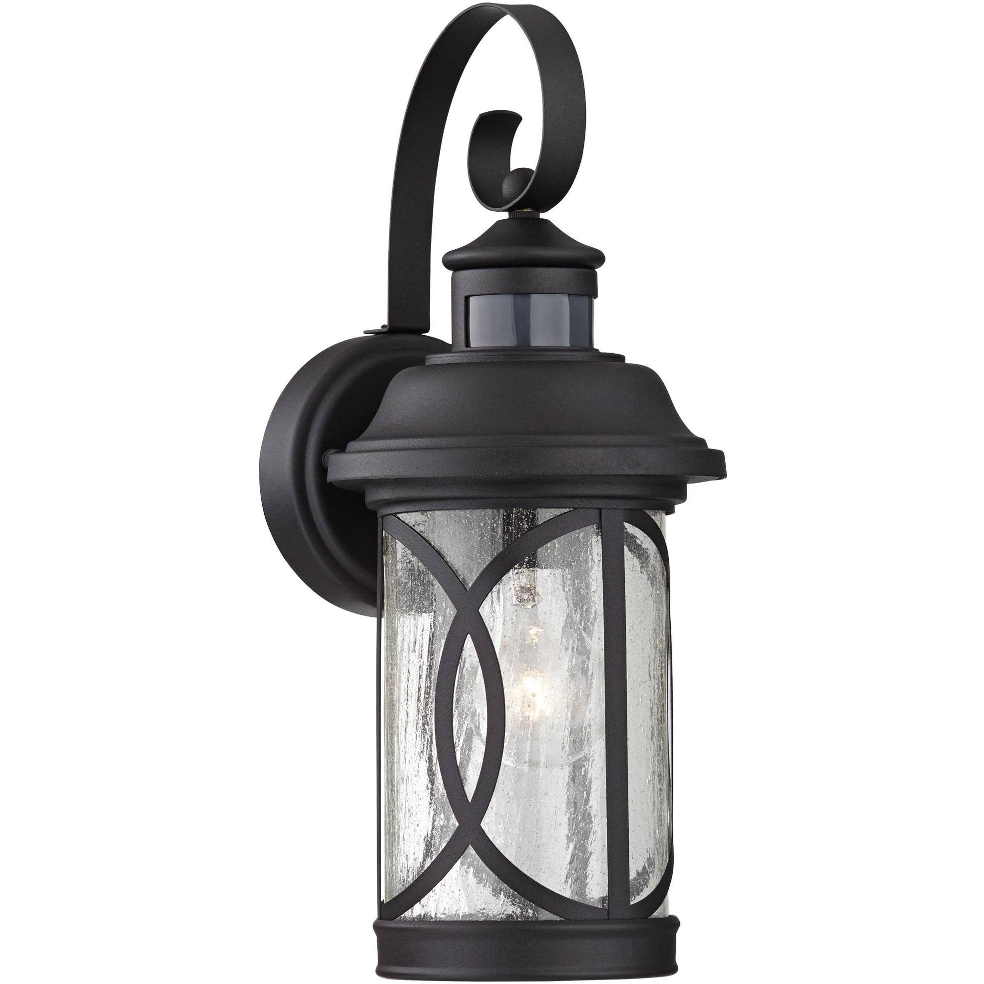 Outdoor Wall Light Fixture LED Black Hanging 12.75x22 Motion Sensor