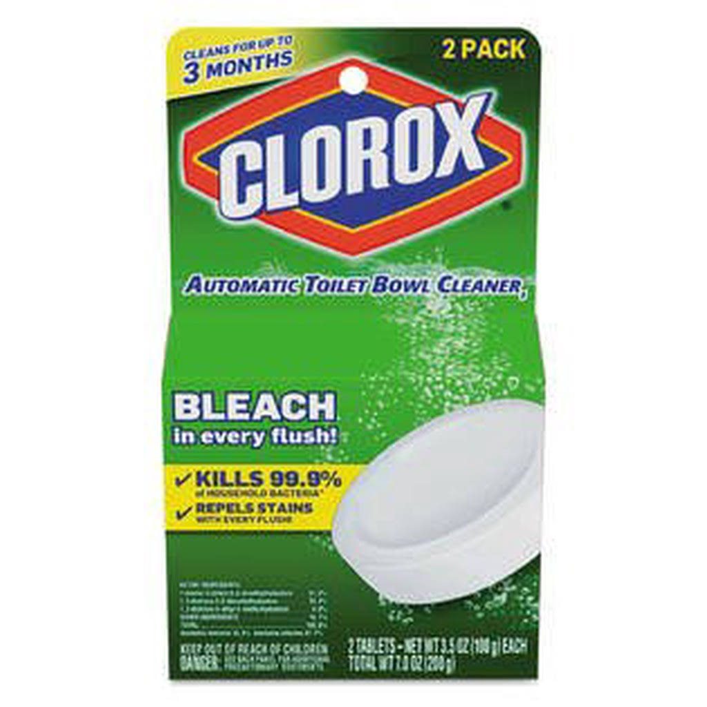Clorox Automatic Toilet Bowl Cleaner, 3.5 oz Tablet, 2/Pack, 6 Packs