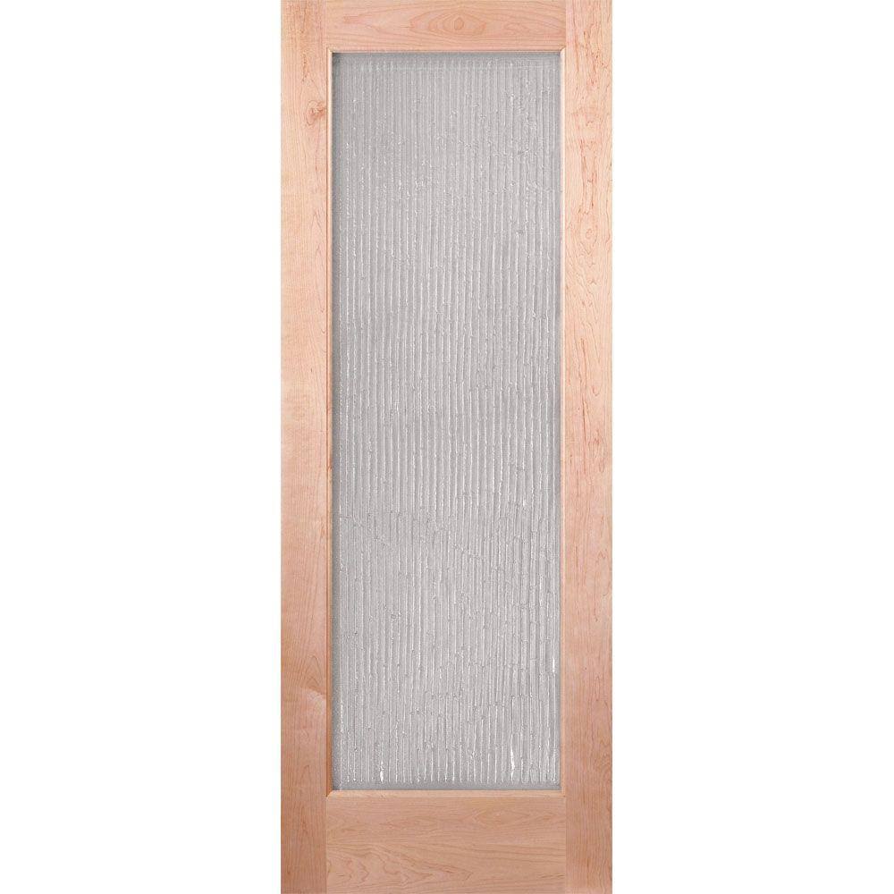 Feather River Doors 30 In X 80 In 1 Lite Unfinished Maple Bamboo Casting Woodgrain Interior 1940