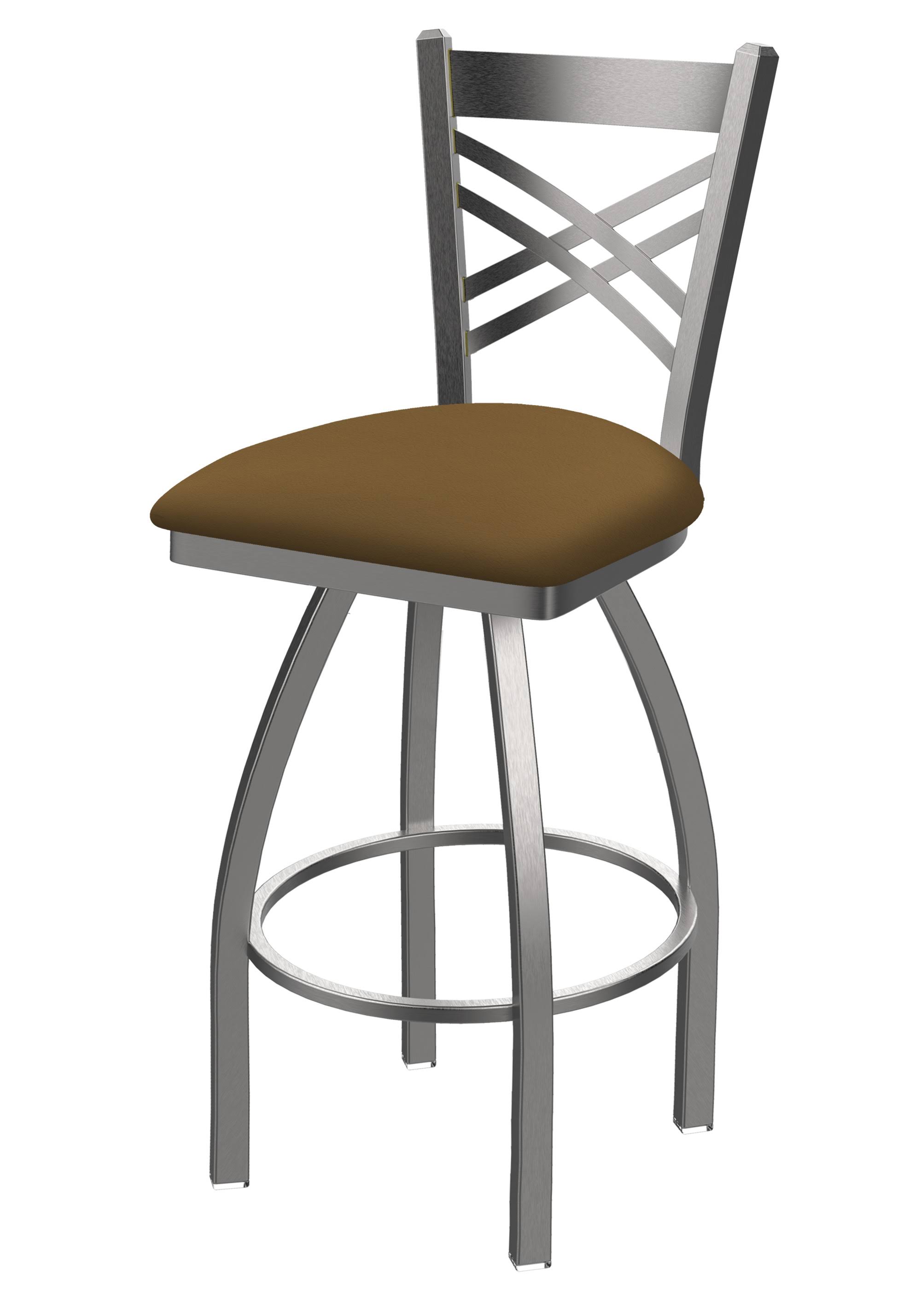 820 Catalina 25 inch Swivel Counter Stool with Stainless Finish and