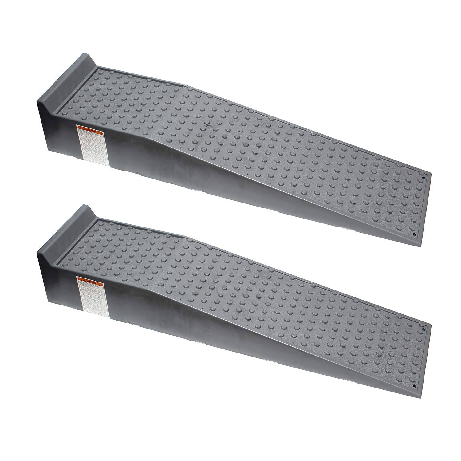 BISupply Vehicle Service Ramp Set 6.6 inch Lift 5 Ton Truck Ramps, 2