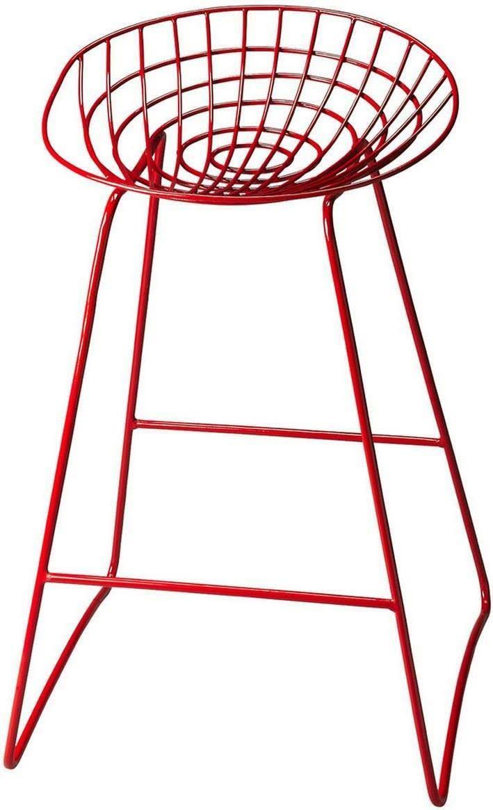 EuroLuxHome Bar Stool Contemporary Distressed Red Iron WXF02