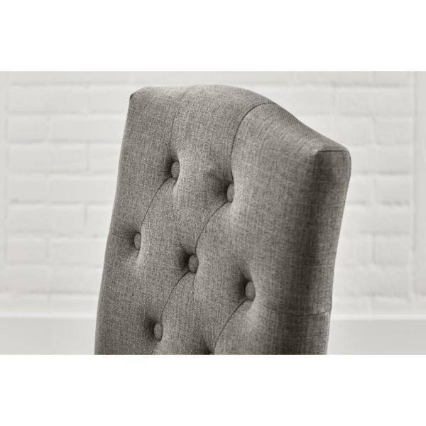 StyleWell Beckridge Ebony Wood Upholstered Counter Stool with Back and