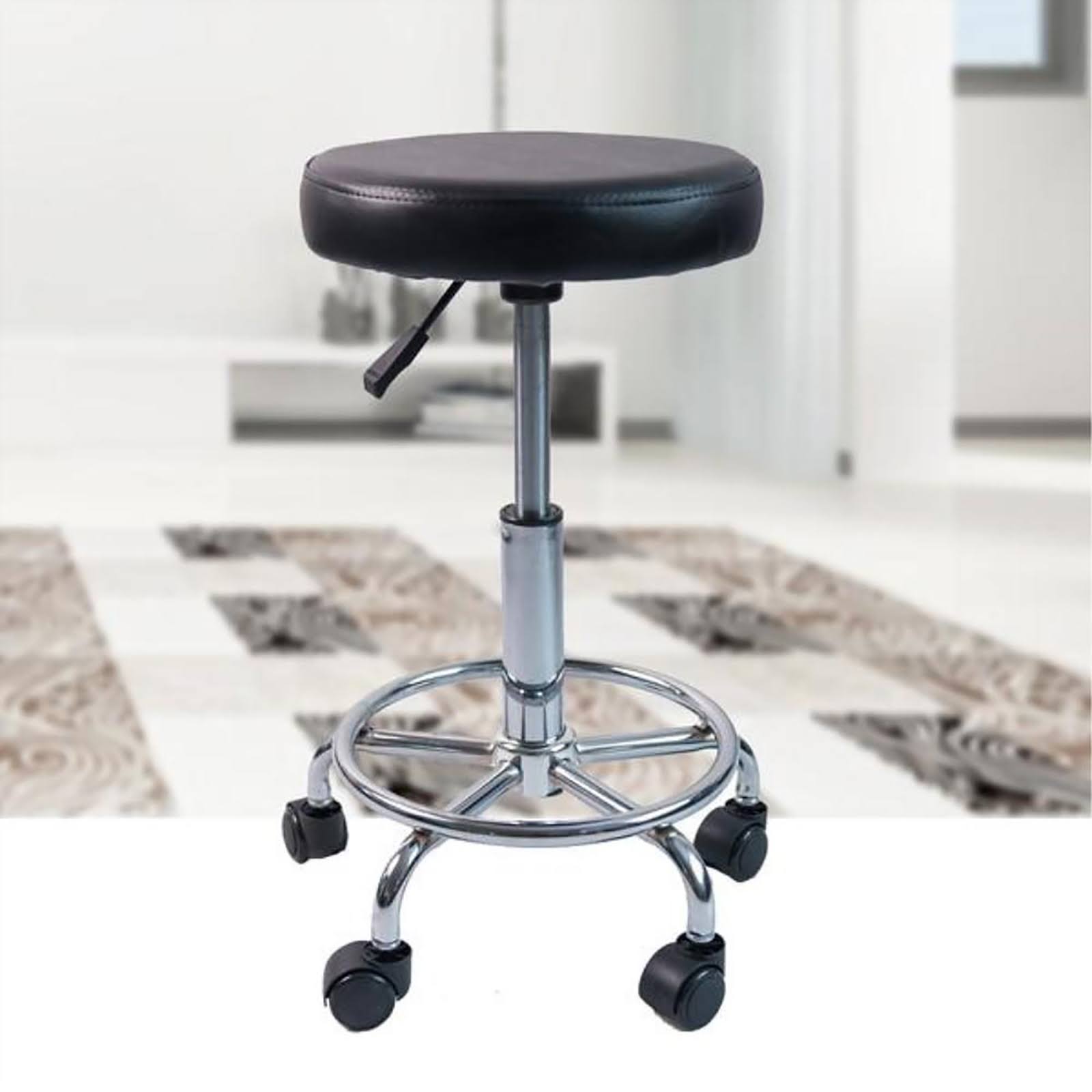 BarberPub Adjustable Hydraulic Rolling Swivel Salon Stool Chair Tattoo