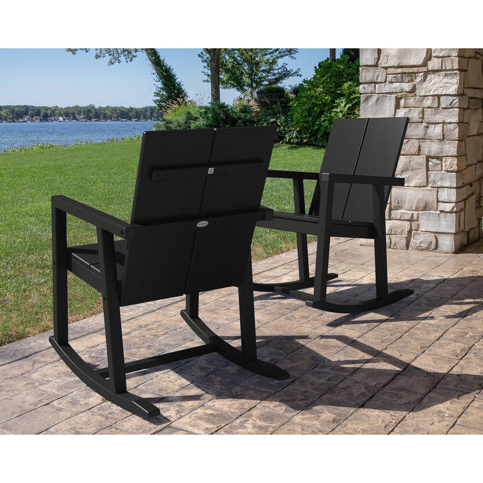 Moore POLYWOOD Patio Rocking Chair Black Project 62 WXF02