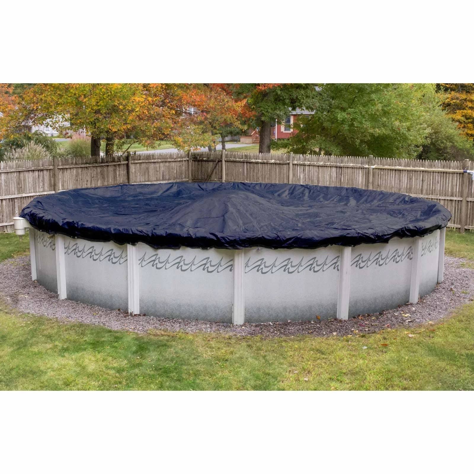 Pool Mate Heavy-Duty 8-Year Blue Round Above Ground Winter Swimming ...