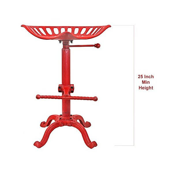 nach Adjustable Tractor Seat Stool Red WXF02