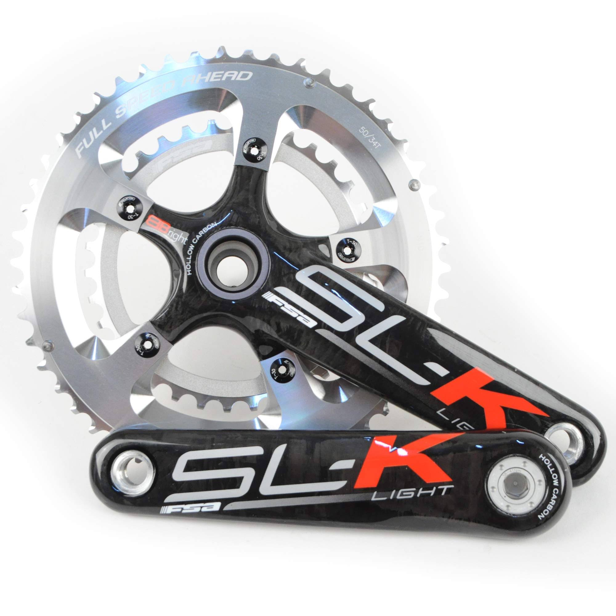 FSA SL-K Light BBright Carbon Road Bike Crankset 50/34 10 Speed 172.5mm ...