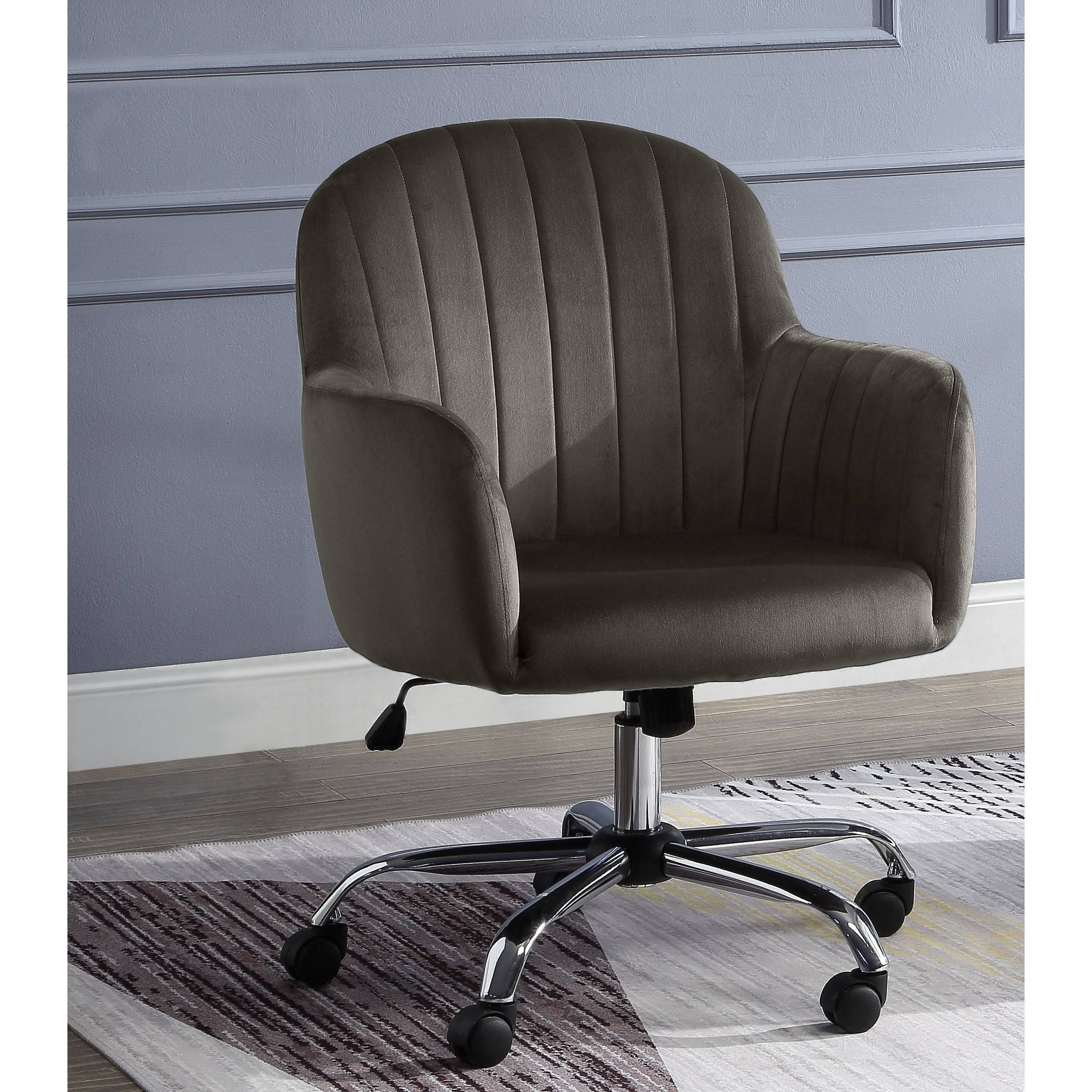 Furniture of America Geln Contemporary Velvet Fabric Office Chair
