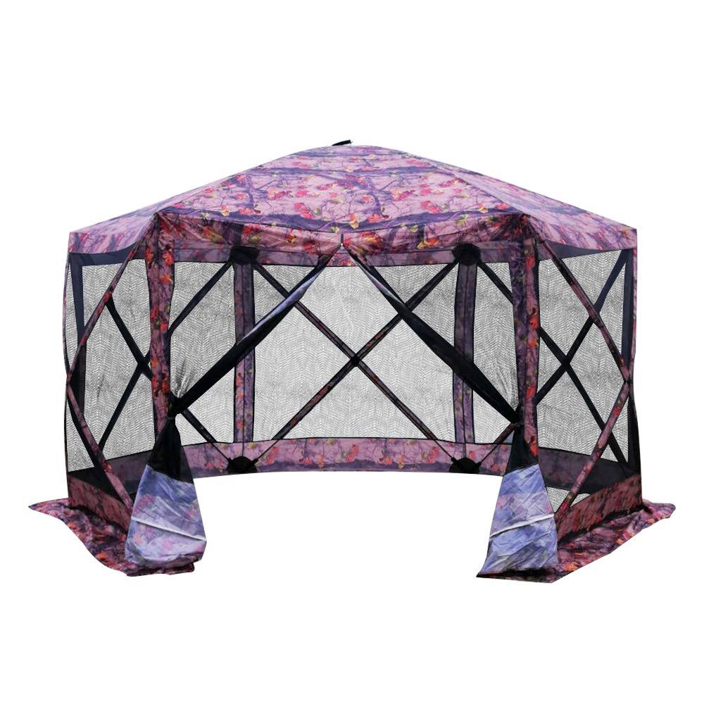 Outsunny 12andx12and Pop Up Portable Gazebo 6 Sided Canopy Tent Hexagonal