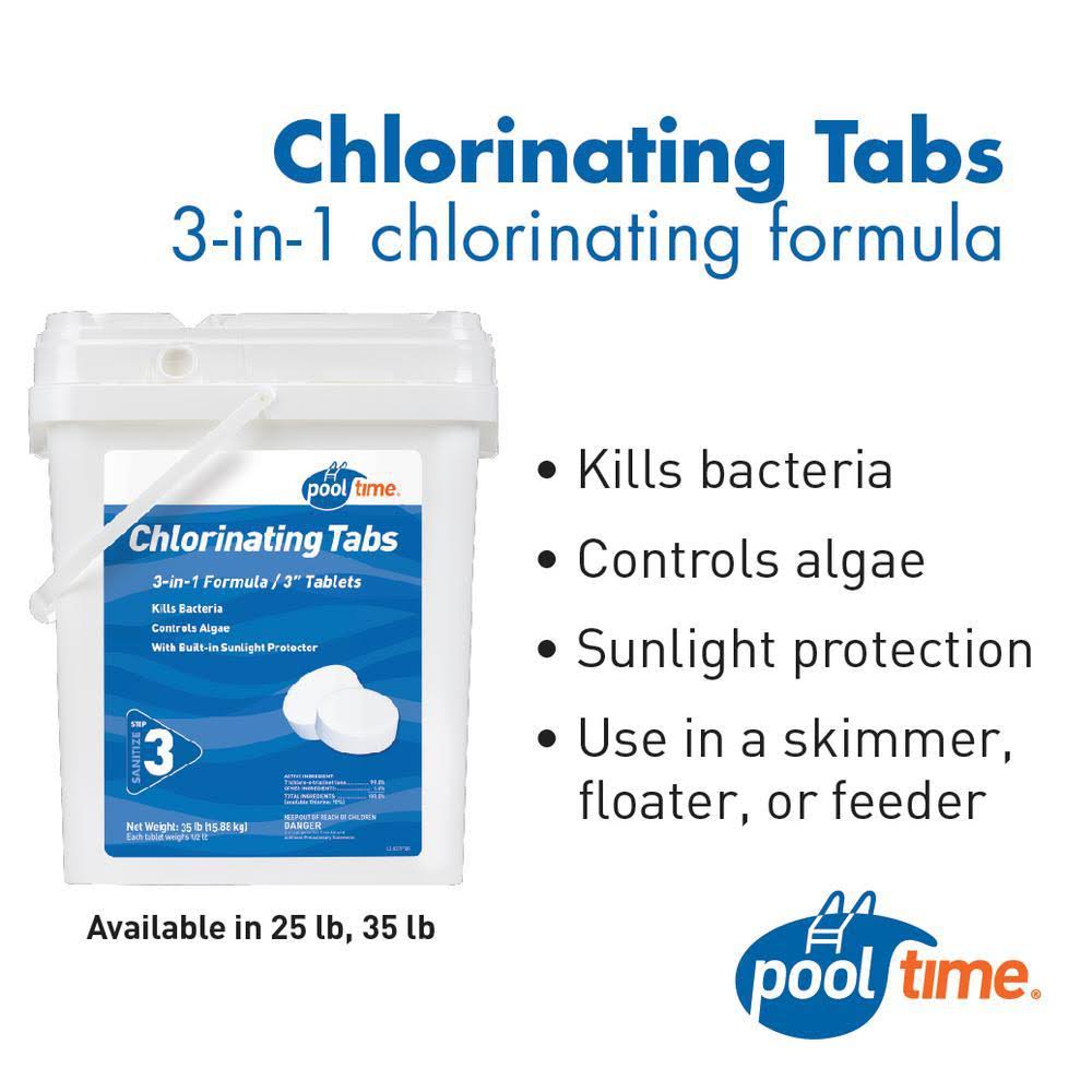 Pool Time 21825PTM 25 lbs. Chlorinating Tablets WXF02