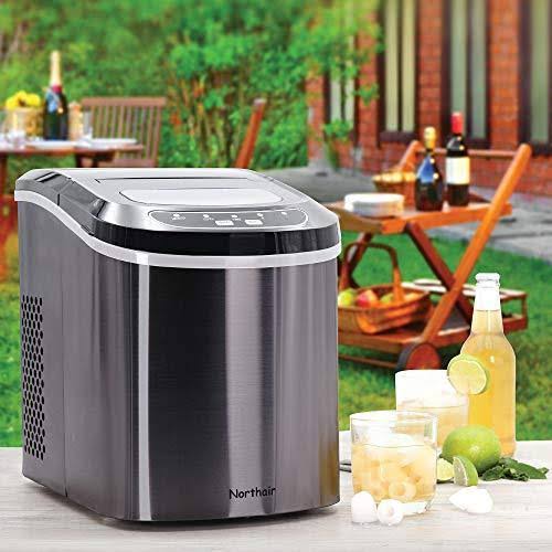 Northair Stainless Steel Portable Countertop Ice Maker with 26 lb
