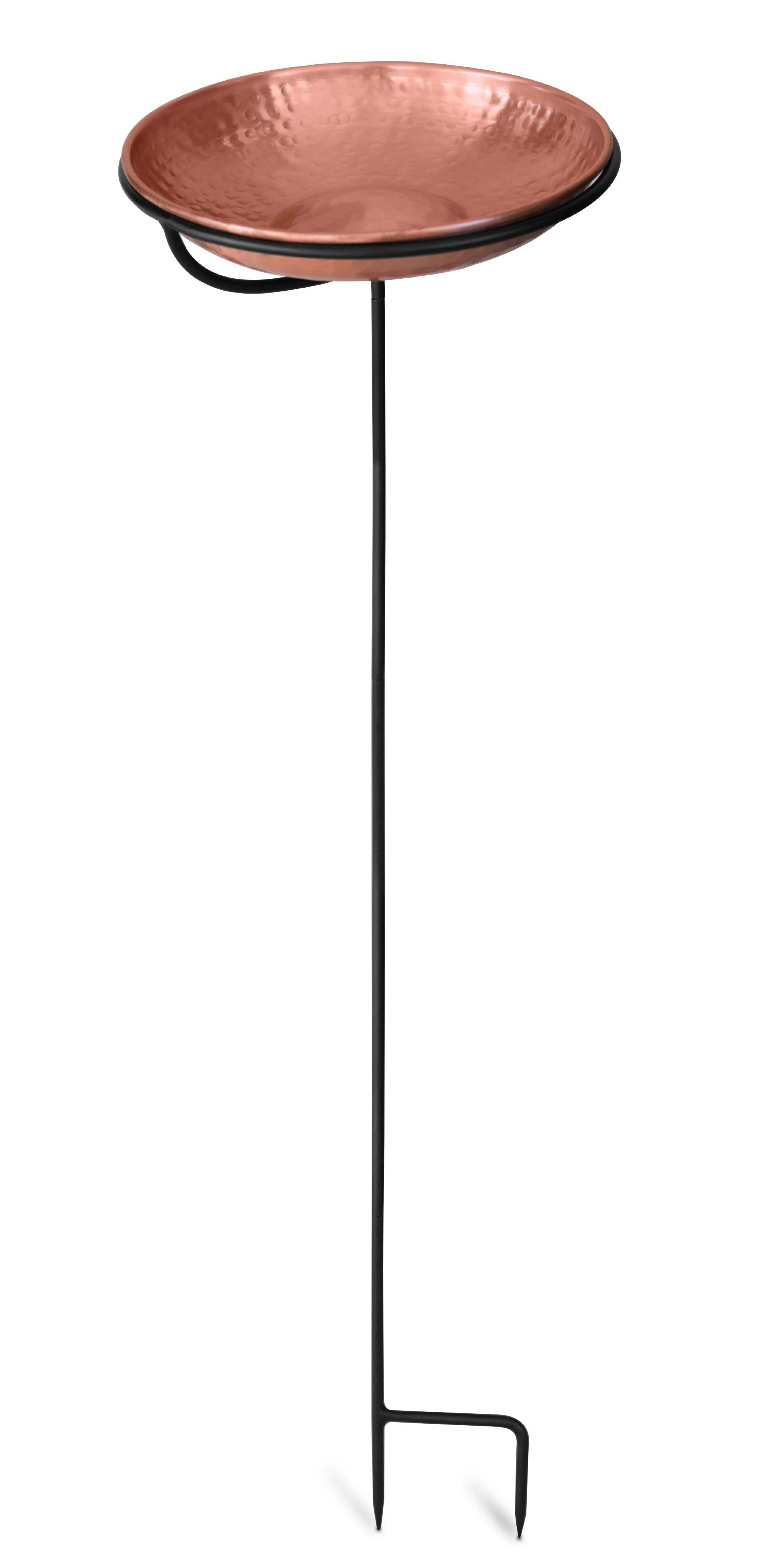 Monarch Pure Copper Bird Bath / Feeder with 34 inch Iron Stand WXF02