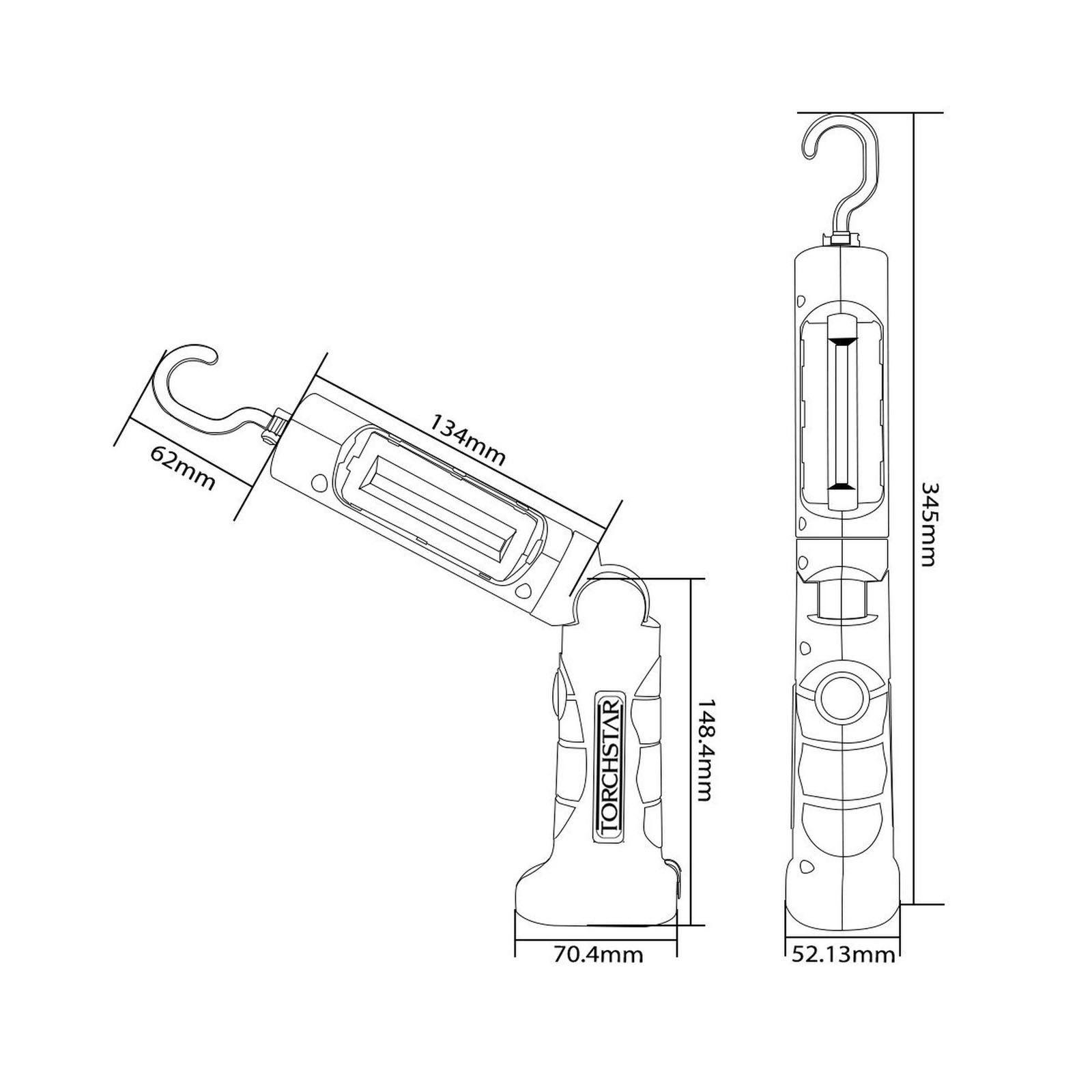 TORCHSTAR Portable Cordless Rechargeable LED Work Light Work Lamp w